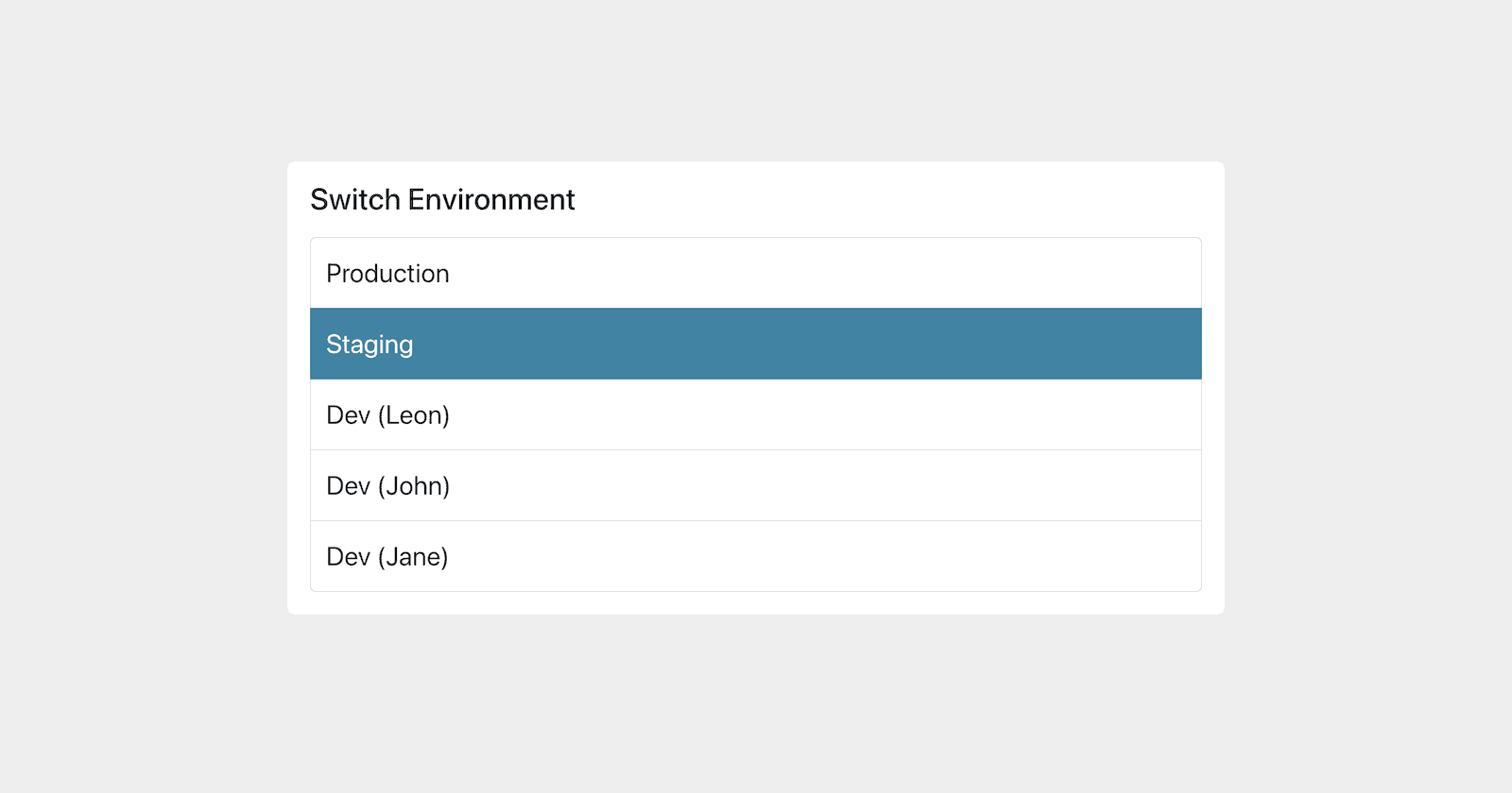 Hotwire Native - Switch Environments